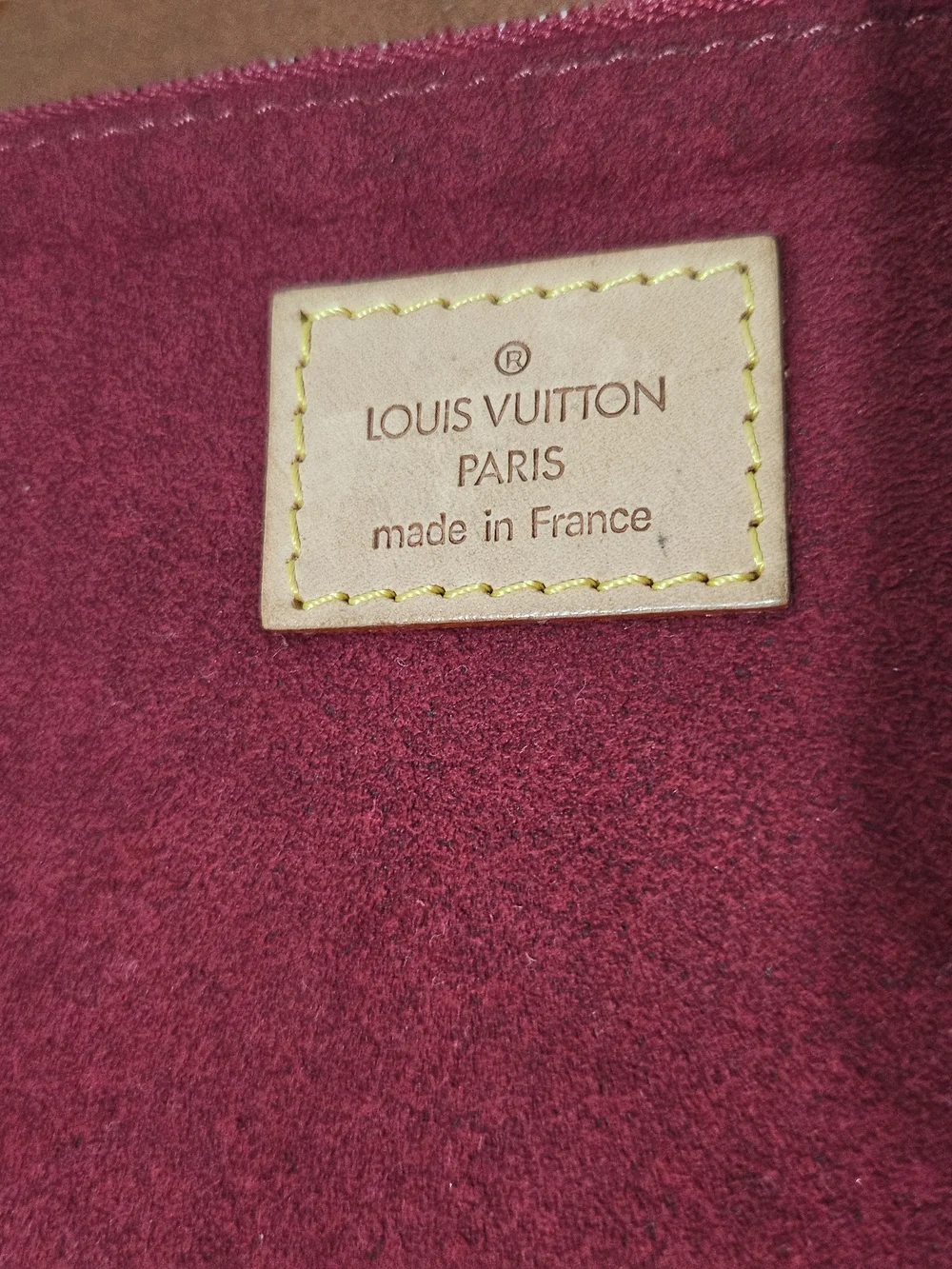Louis Vuitton Burgundy Suede Zip Wallet Clutch